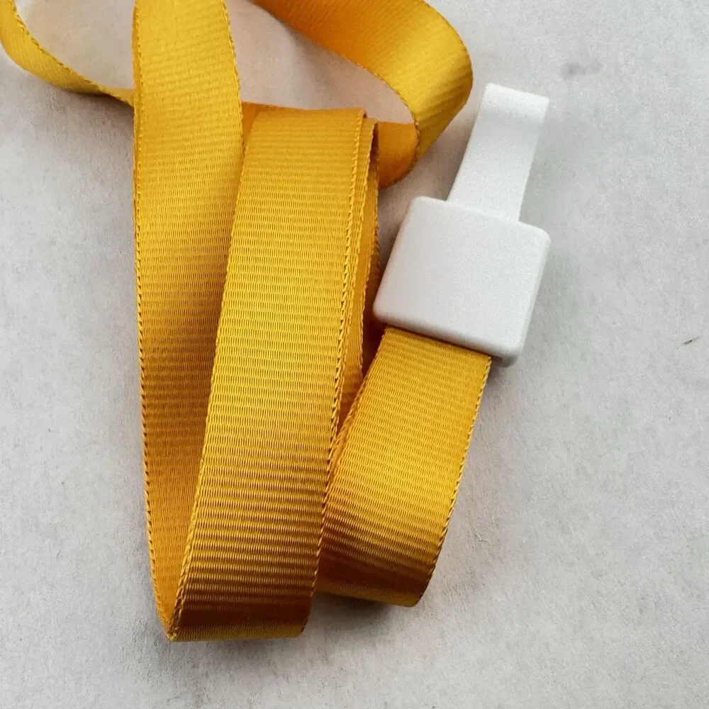 Sliding ID Badge Holder Heavy Duty Hard Plastic Card Sleeve Yellow